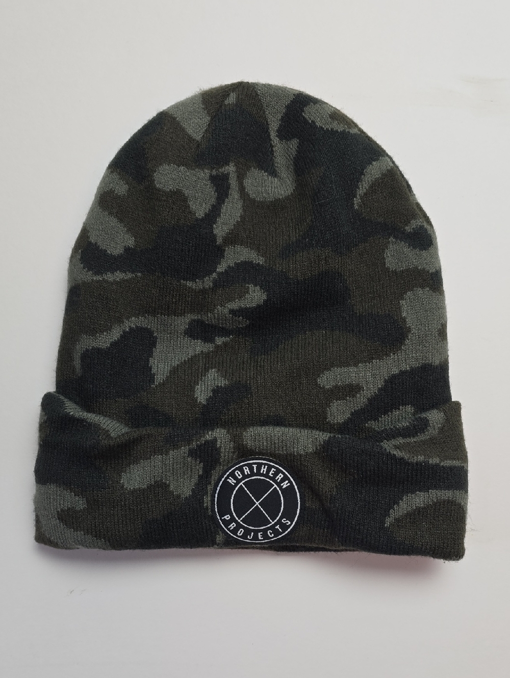 Men's H&M Camo Knit Beanie - Olive/Black
